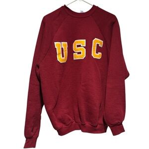 Vintage USC Trojans Crewneck Sweatshirt Discus Athletic XL Made USA Heavyweight